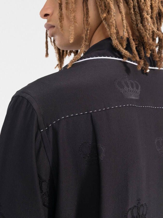 Dolce & Gabbana Overhemd met contrasterend stiksel Zwart