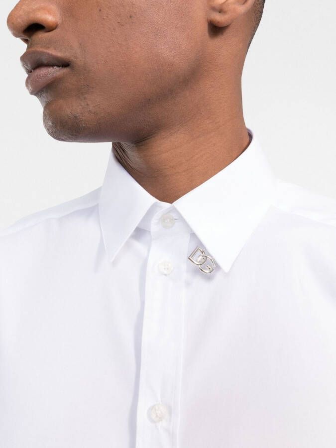 Dolce & Gabbana Overhemd met logopatch Wit