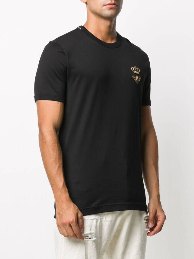 Dolce & Gabbana Overhemd met geborduurde kroon Zwart