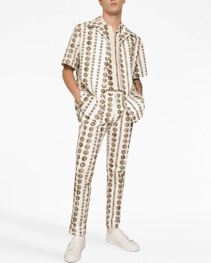 Dolce & Gabbana Overhemd met geometrische print Wit