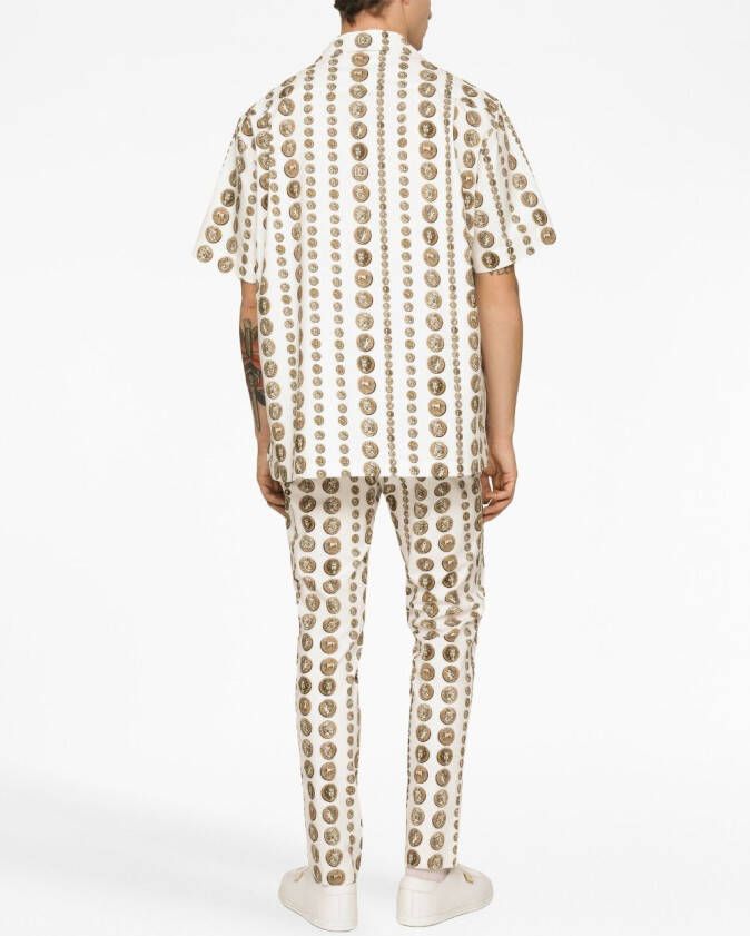 Dolce & Gabbana Overhemd met geometrische print Wit