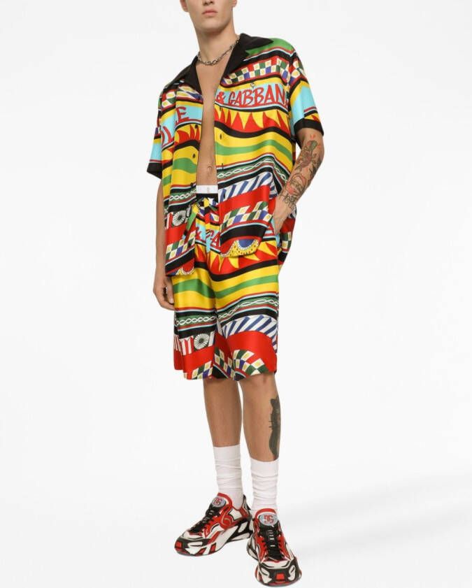 Dolce & Gabbana Overhemd met print Geel