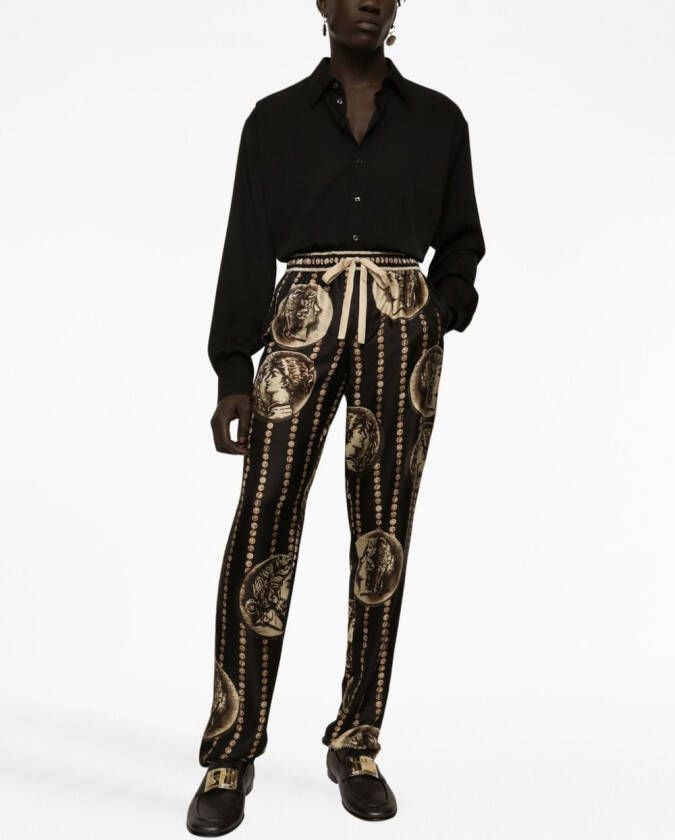 Dolce & Gabbana Overhemd met puntkraag Zwart
