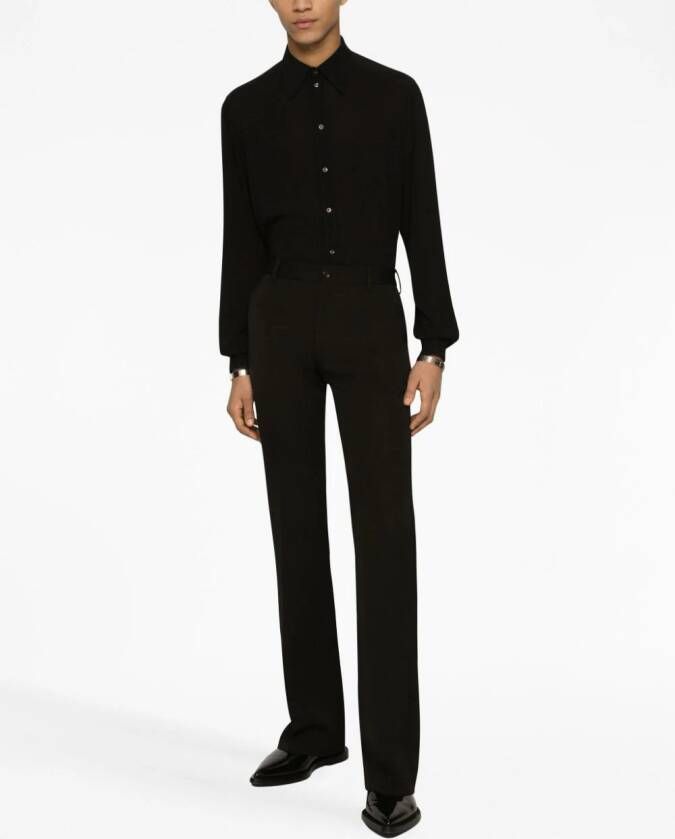 Dolce & Gabbana Overhemd met puntkraag Zwart