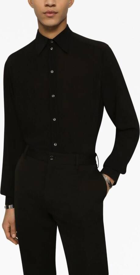 Dolce & Gabbana Overhemd met puntkraag Zwart