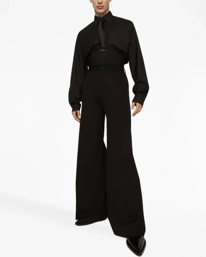 Dolce & Gabbana Overhemd met puntkraag Zwart