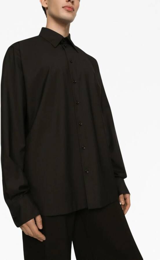 Dolce & Gabbana Overhemd met puntkraag Zwart