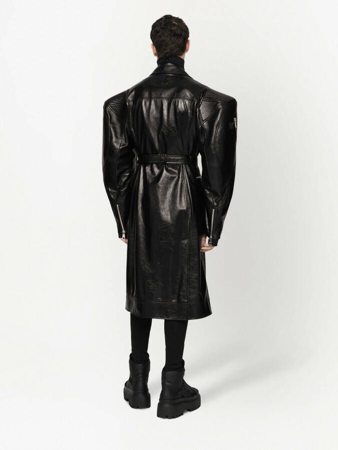 Dolce & Gabbana Oversized trenchcoat Zwart