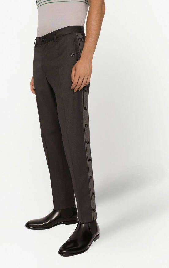 Dolce & Gabbana Pantalon met logo afwerking Grijs