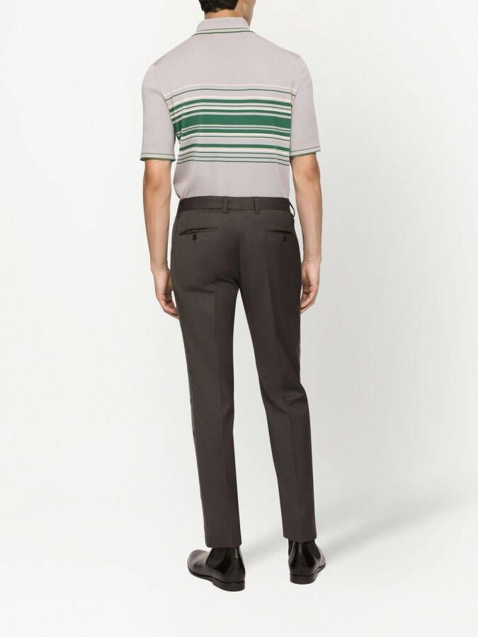 Dolce & Gabbana Pantalon met logo afwerking Grijs
