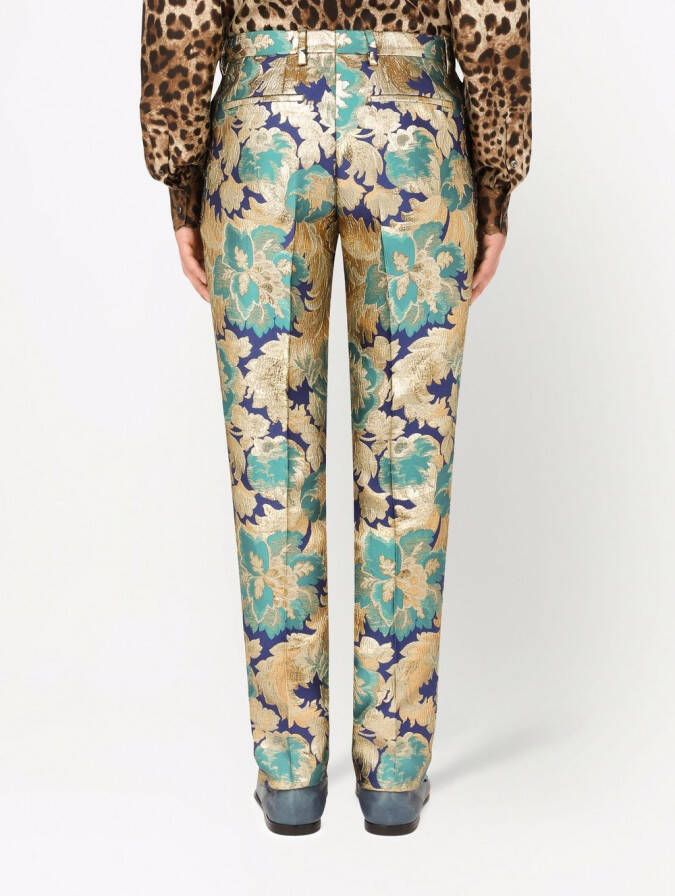 Dolce & Gabbana Pantalon met patroon Geel