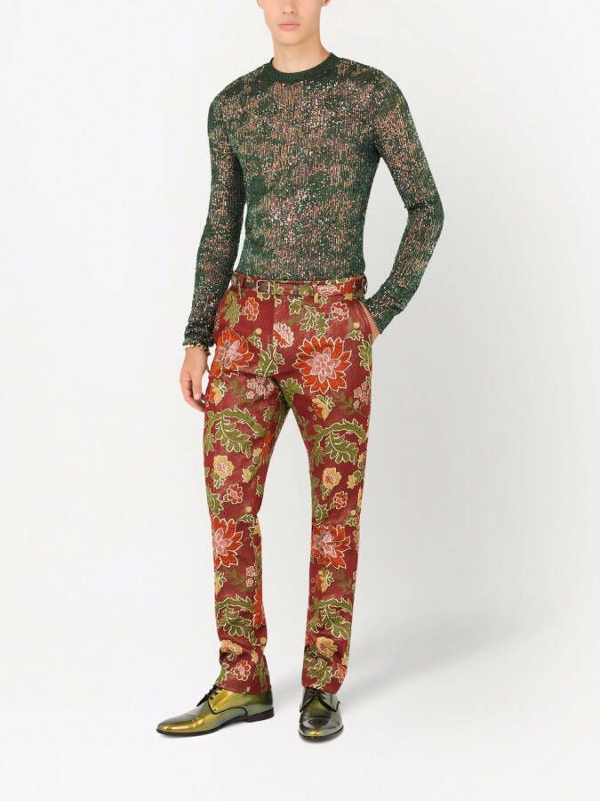Dolce & Gabbana Pantalon met patroon Rood
