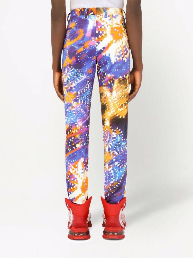 Dolce & Gabbana Pantalon met print Blauw