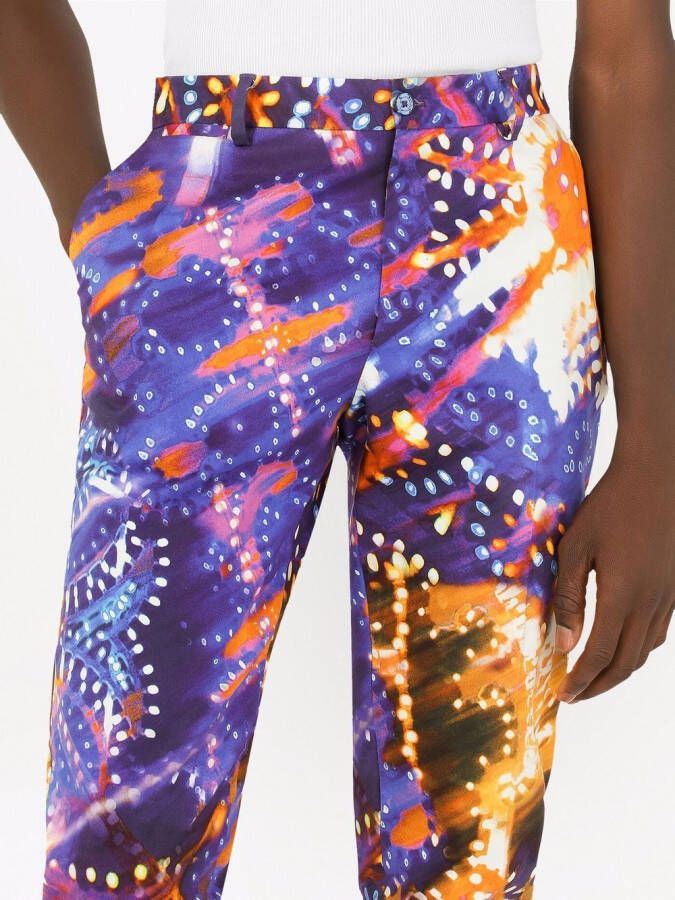 Dolce & Gabbana Pantalon met print Blauw