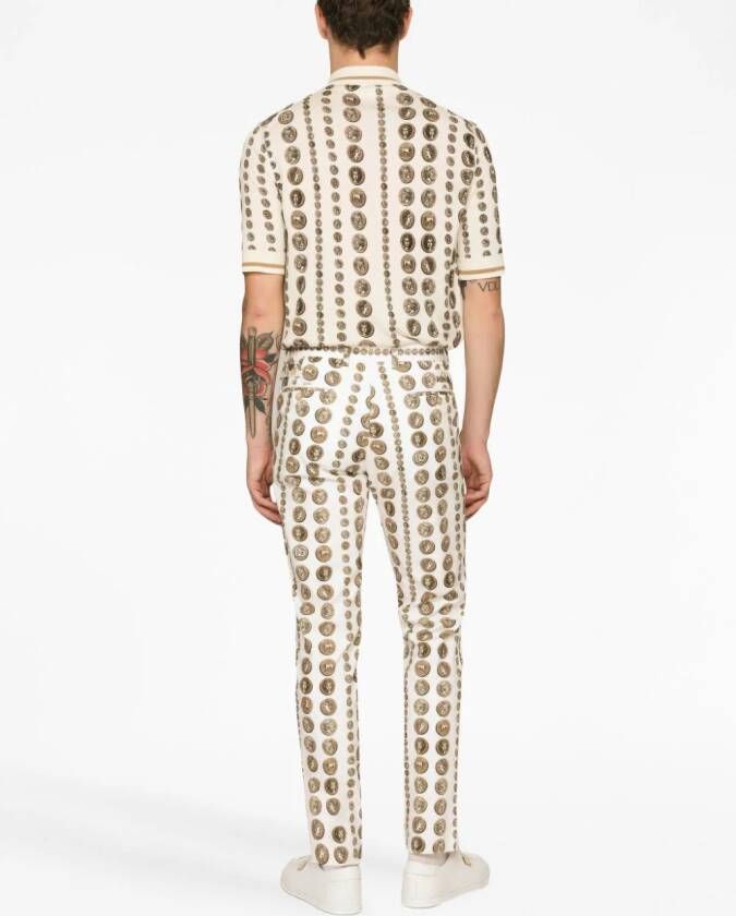 Dolce & Gabbana Pantalon met print Wit