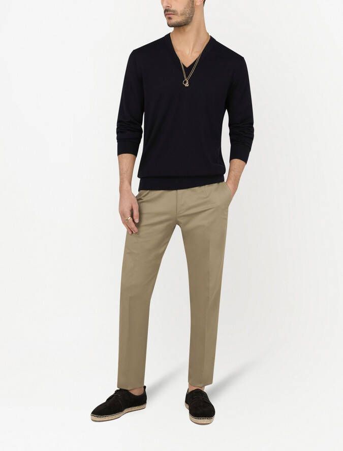 Dolce & Gabbana Pantalon met toelopende pijpen Beige