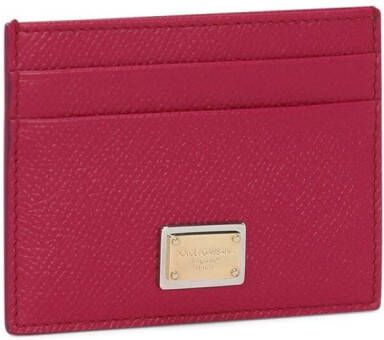 Dolce & Gabbana Pasjeshouder met logoplakkaat Roze