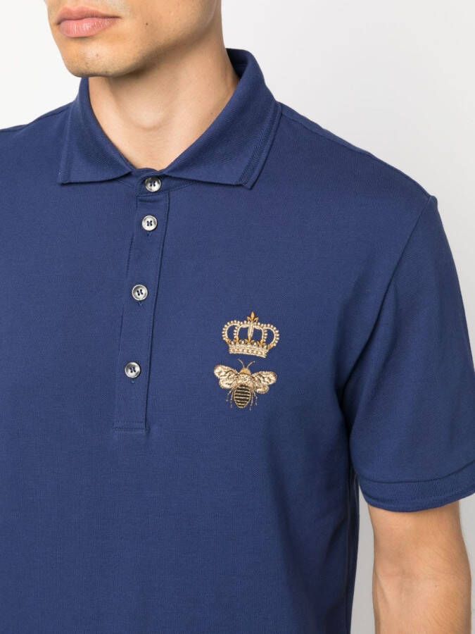 Dolce & Gabbana Poloshirt met geborduurd embleem Blauw