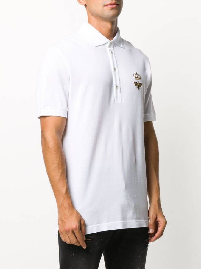 Dolce & Gabbana Poloshirt met geborduurd embleem Wit
