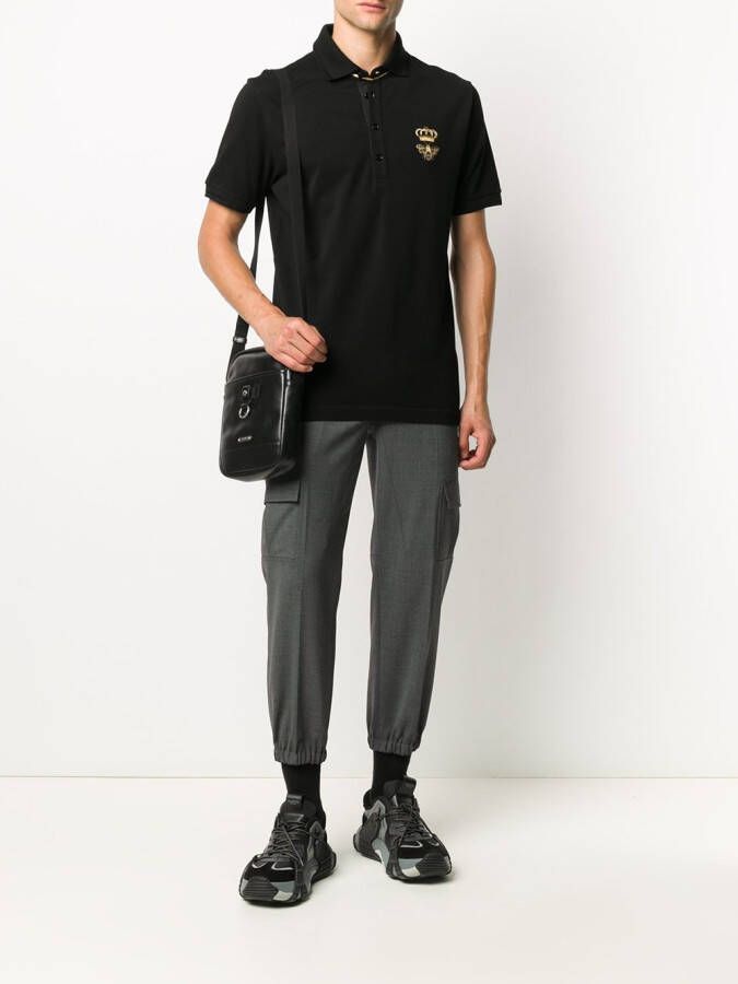 Dolce & Gabbana Poloshirt met geborduurd logo Zwart