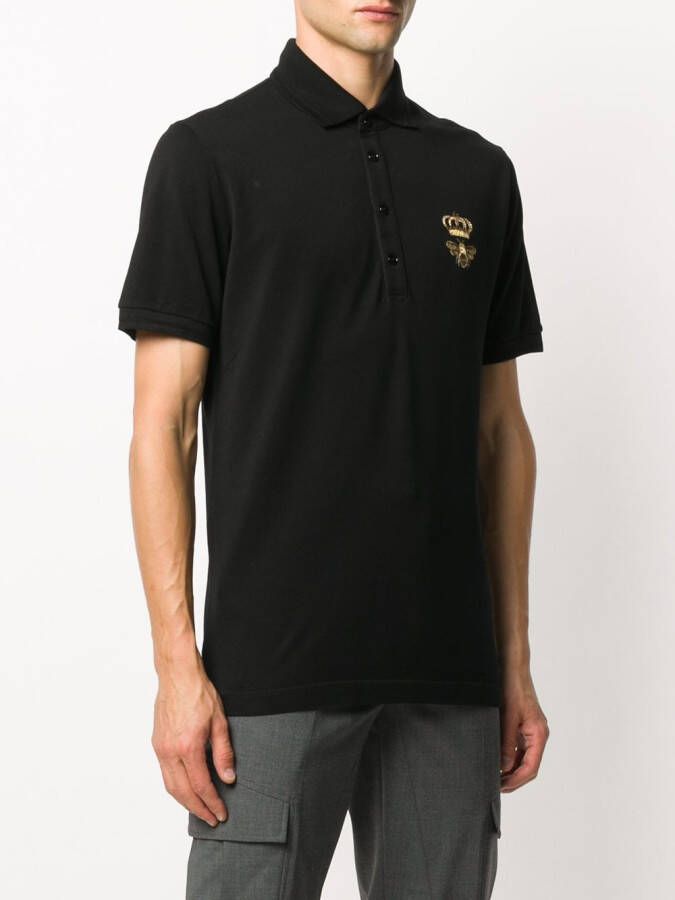 Dolce & Gabbana Poloshirt met geborduurd logo Zwart