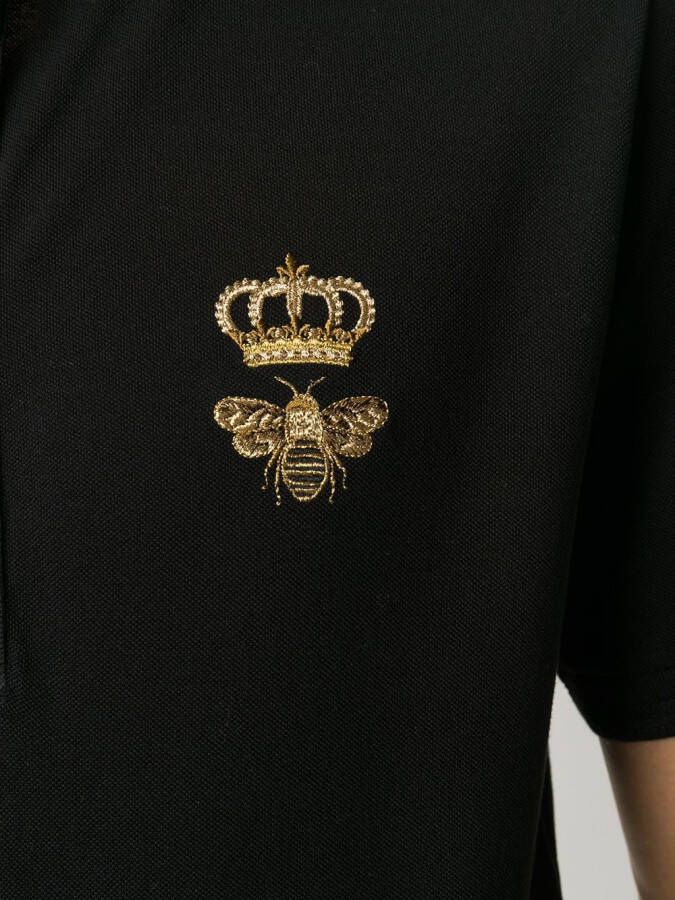 Dolce & Gabbana Poloshirt met geborduurd logo Zwart