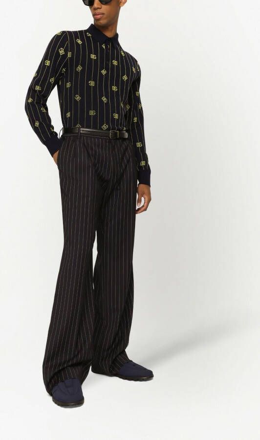 Dolce & Gabbana Poloshirt met lange mouwen Zwart