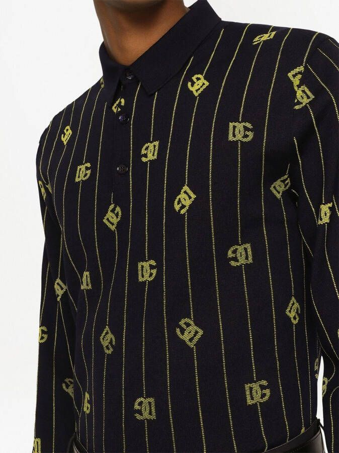Dolce & Gabbana Poloshirt met lange mouwen Zwart
