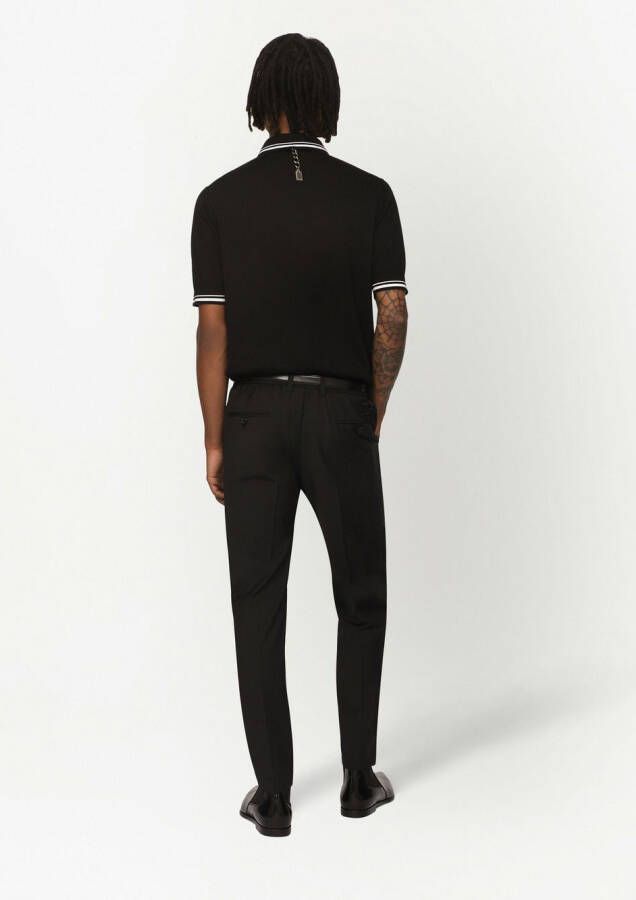 Dolce & Gabbana Poloshirt met logostreep Zwart