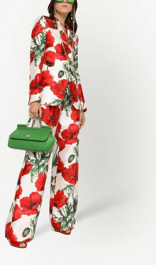 Dolce & Gabbana Broek met wijde pijpen Wit