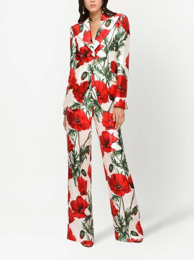 Dolce & Gabbana Broek met wijde pijpen Wit
