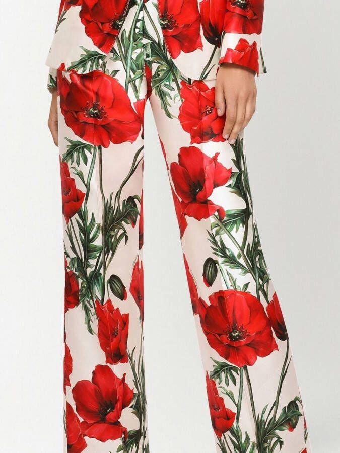Dolce & Gabbana Broek met wijde pijpen Wit