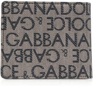 Dolce & Gabbana Portemonnee met logo jacquard Bruin