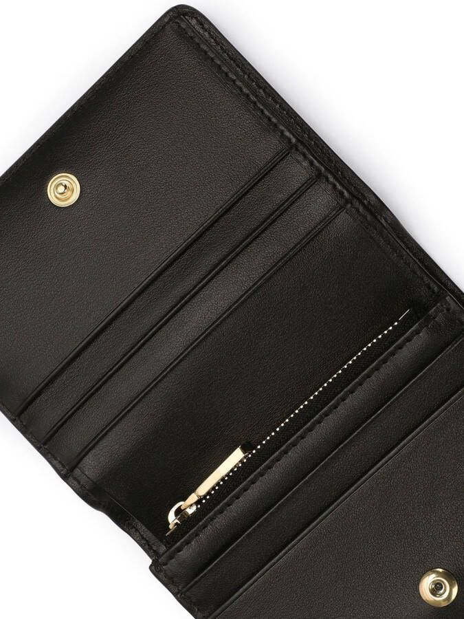 Dolce & Gabbana Leren portemonnee met DG-logo Zwart
