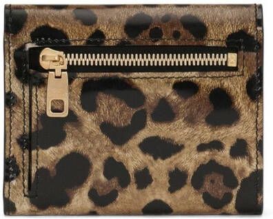 Dolce & Gabbana Portemonnee met luipaardprint Bruin