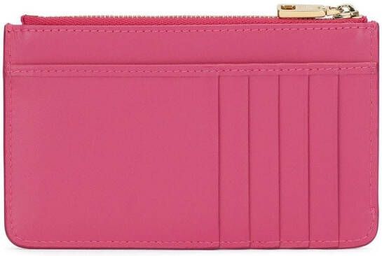 Dolce & Gabbana Pasjeshouder met DG-logo-reliëf en rits Roze
