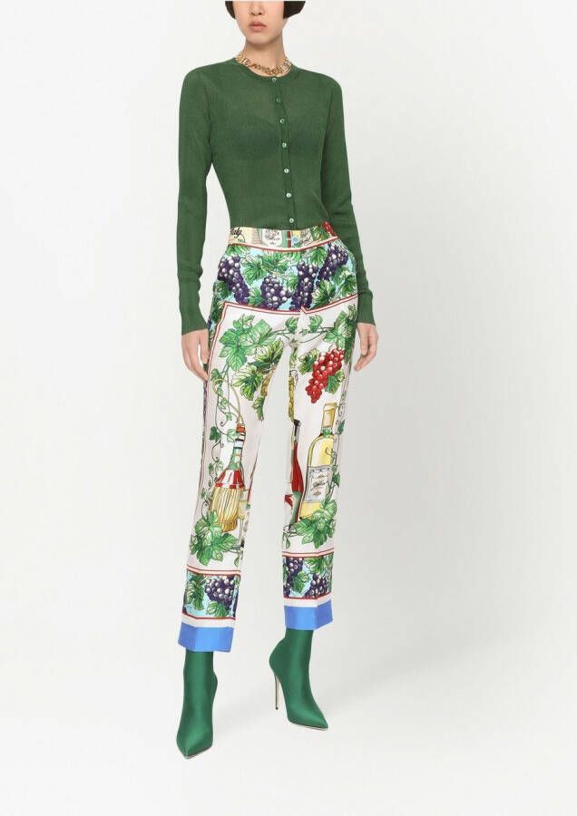 Dolce & Gabbana Ribgebreid vest Groen