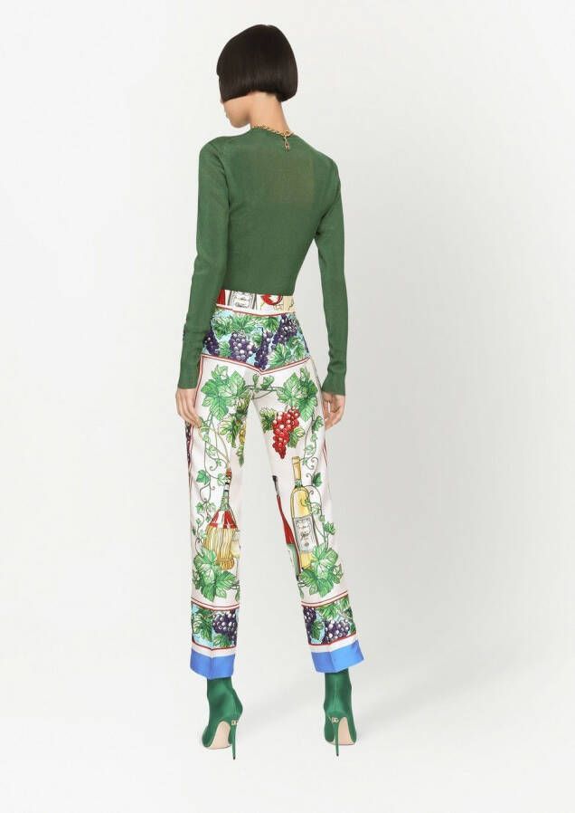 Dolce & Gabbana Ribgebreid vest Groen