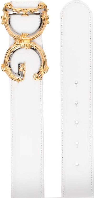 Dolce & Gabbana Riem met barok logo Wit