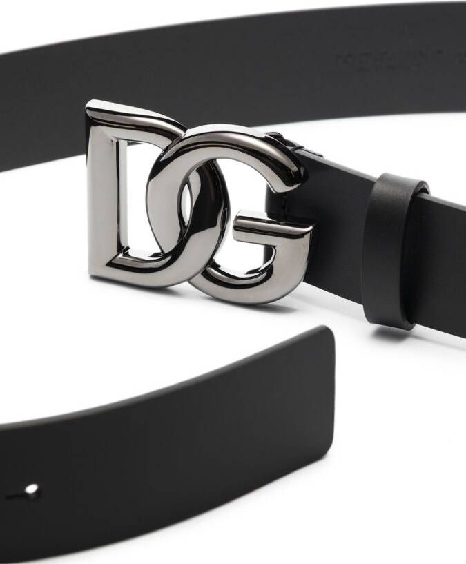 Dolce & Gabbana Riem met logogesp Zwart