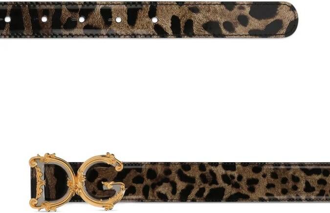Dolce & Gabbana Riem met luipaardprint Bruin
