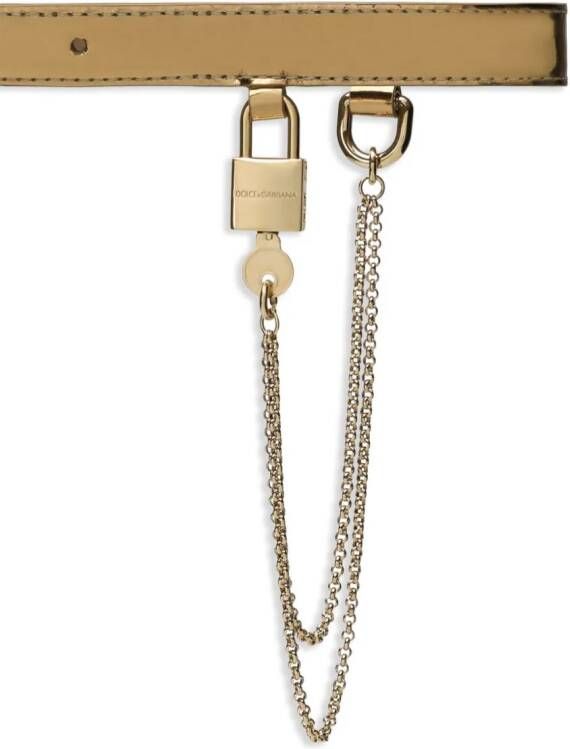 Dolce & Gabbana Riem met schakelketting Goud