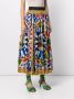 Dolce & Gabbana Twill midi-rok met Carretto-print Blauw - Thumbnail 3
