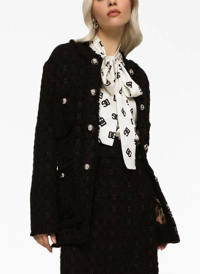 Dolce & Gabbana Midi-rok met zijsplit Zwart