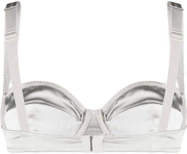 Dolce & Gabbana Satijnen balconette bh Zilver