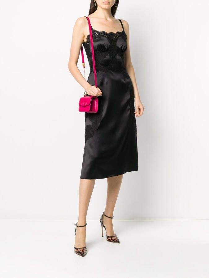 Dolce & Gabbana Satijnen jurk Zwart
