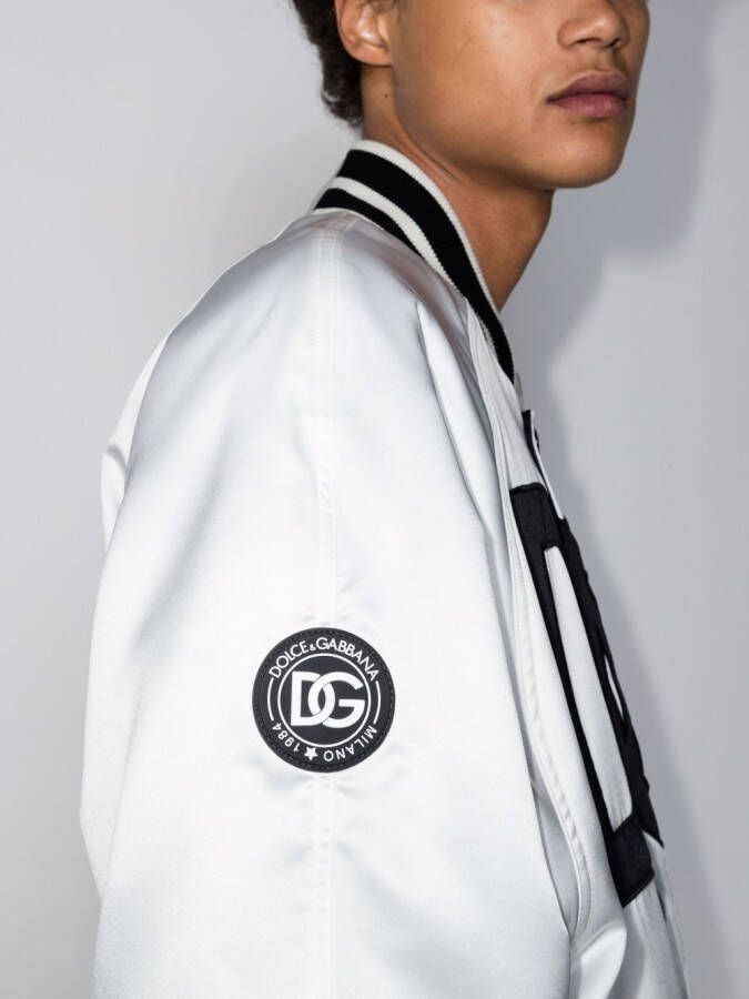 Dolce & Gabbana Satijnen universiteitsjack Wit