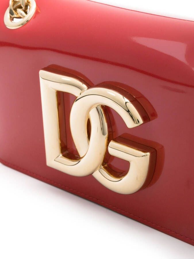 Dolce & Gabbana Schoudertas met logoplakkaat Rood