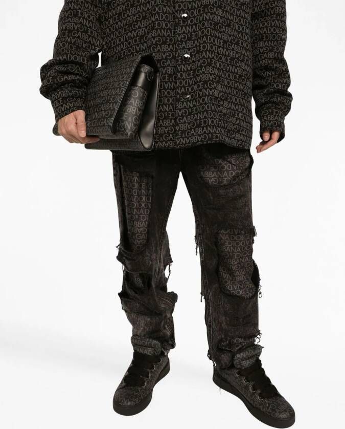 Dolce & Gabbana Schoudertas met logoprint Zwart