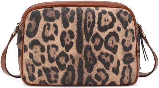 Dolce & Gabbana Crespo handtas met luipaardprint Bruin